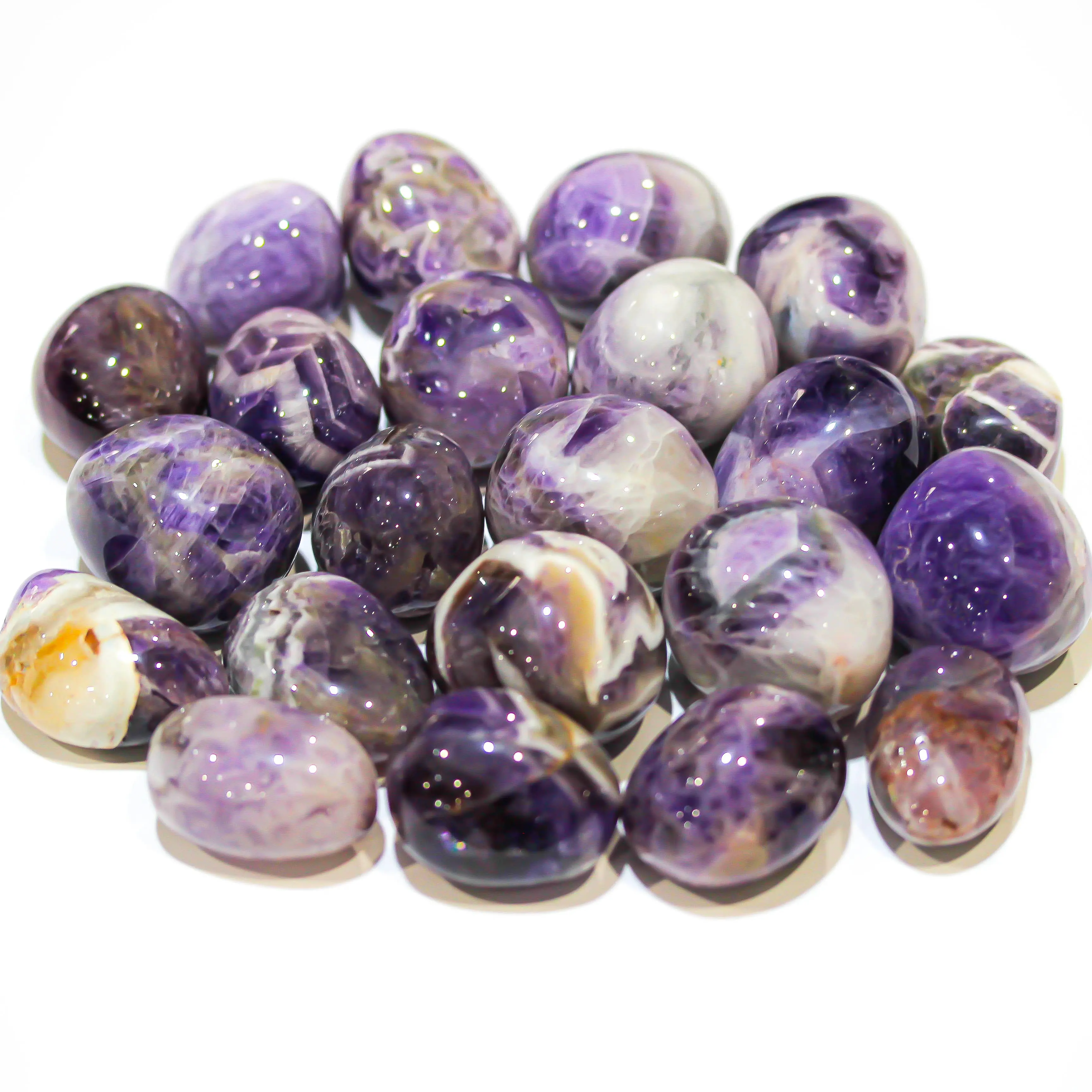Chevron Amethyst Tumbles - Large