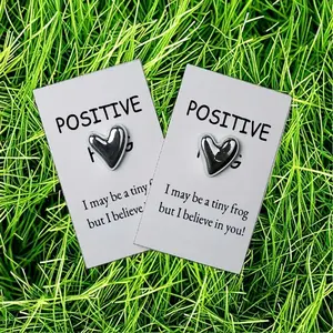 Cute Mini Resin Heart Duck Cards, Mixed Colors, Blessing Messages, Perfect for Birthdays & Gifts, Set of 1-100 Pieces