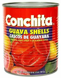 Conchita Guava Shells in Syrup, 32 oz Canned Food, Traditional Cuban Dessert