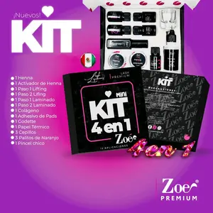 Zoe Premium 4 in 1 Henna - High Quality Henna for Perfect Stitches Brow Kit Makeup Color Curler Cosmetic