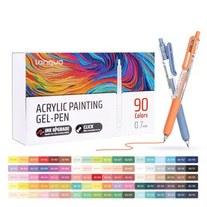36/54/72/90 Color Gel Pens Set, Acrylic Painting Pen, 0.7mm Tip, Rich Colors, Large Capacity Ink, Ideal for Drawing, Coloring, Tracing, Painting, DIY Art, Art Craft Supplies