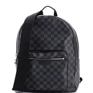 Pre-owned Louis Vuitton Canvas Coated Backpacks Josh Backpack Damier Graphite by Rebag