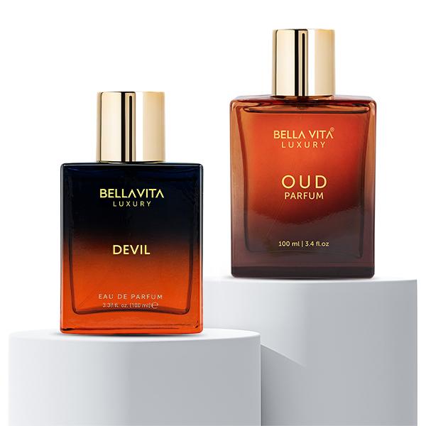 BellaVita Luxury Devil and OUD | Cedar, Vanilla, Musk & Oud Blend | Woody & Spicy Long Lasting Eau De Parfums | 2 x 100ml