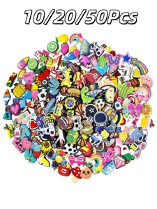 50pcs Mixed Color Shoe Charms Decor, Cute Crocodile Design, PVC Material, Perfect for Commuting, Park Walks, Shopping, All Ages Birthday Gift