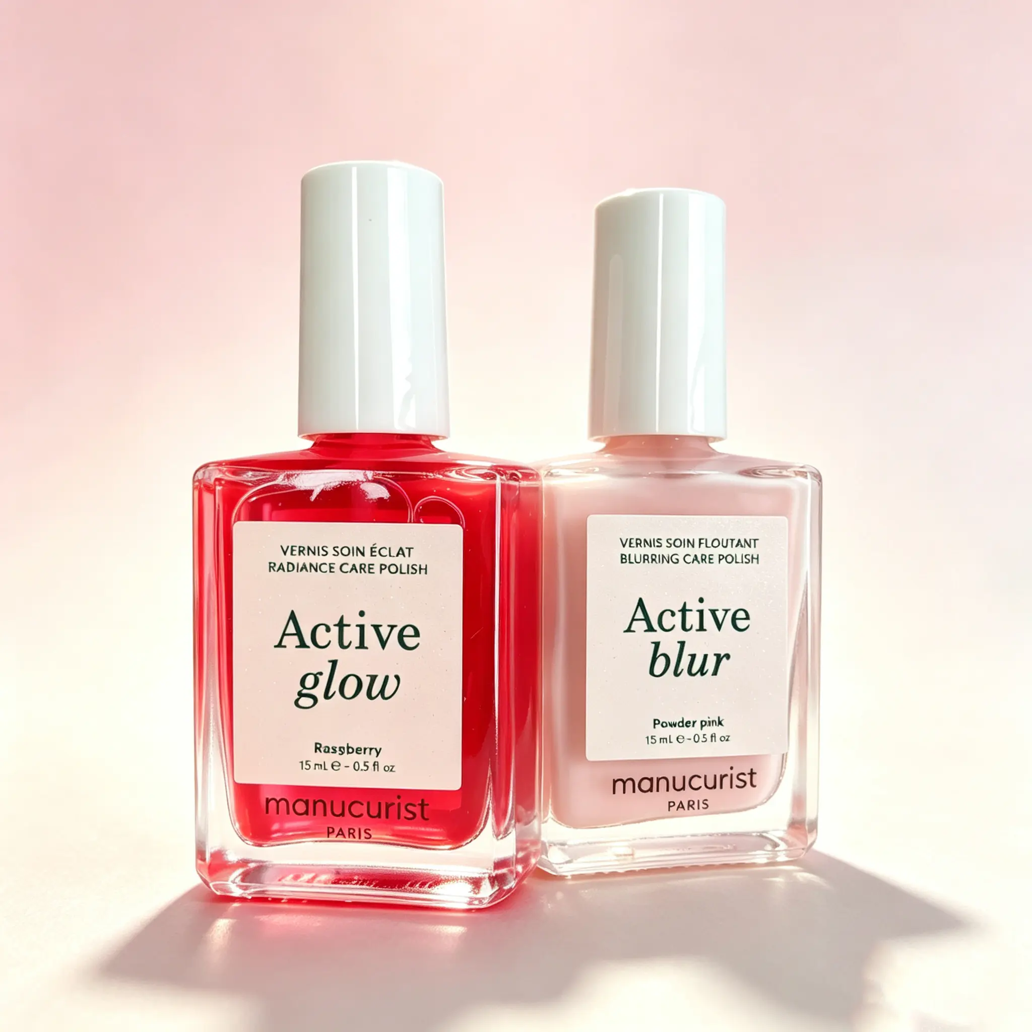Manucurist Active Glow - Nail Strengthener & Enhancer - Tinted Shine Formula for Healthy Appearance (Dip Manicure Beauty Care Product)