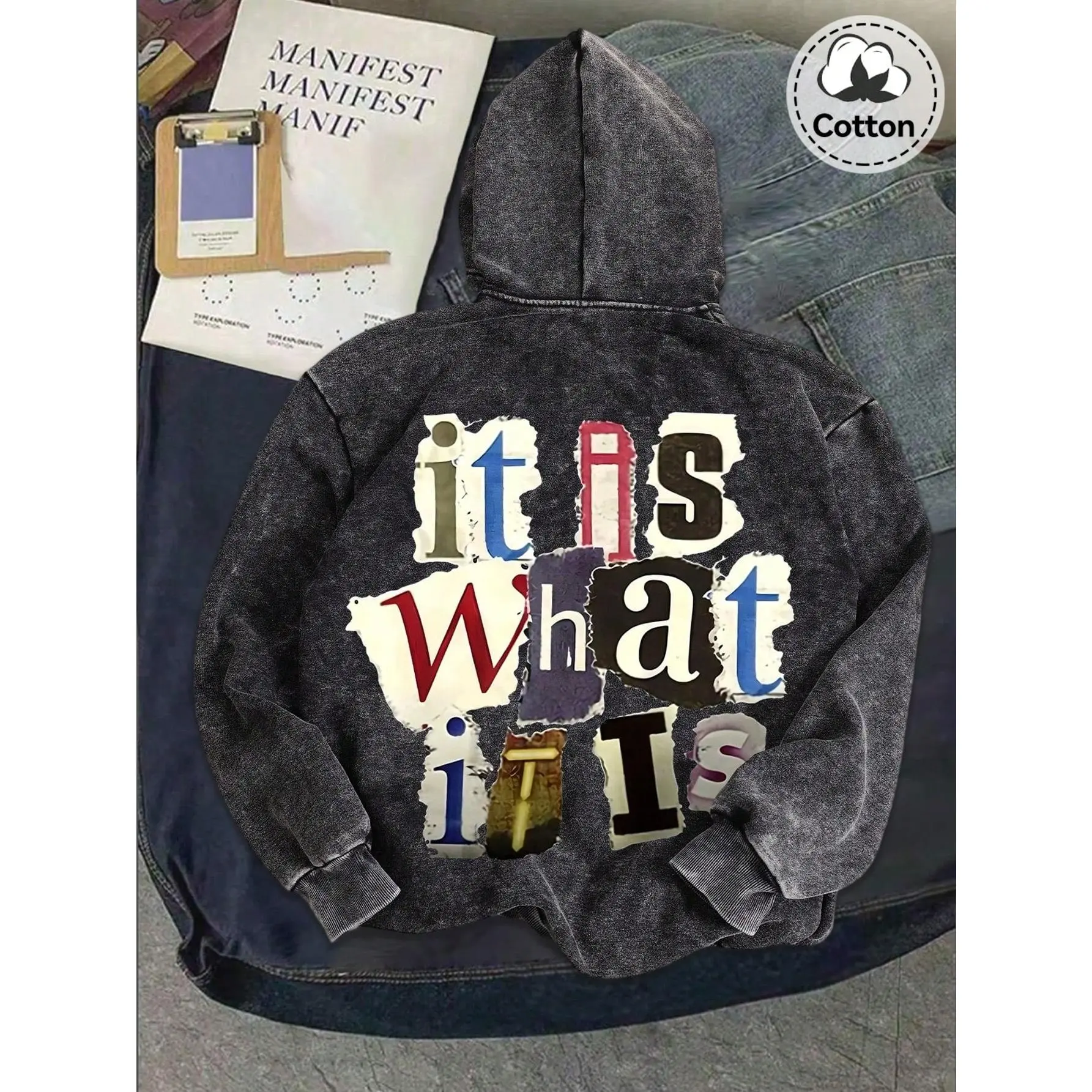 Men's Streetwear Zip-Up Washed Distressed Ripped Lightweight Hoodie - Soft Long-Sleeve Hooded Sweatshirt for Casual Autumn Wear, Chic Zipper Jacket, Zip Up Hoodies
