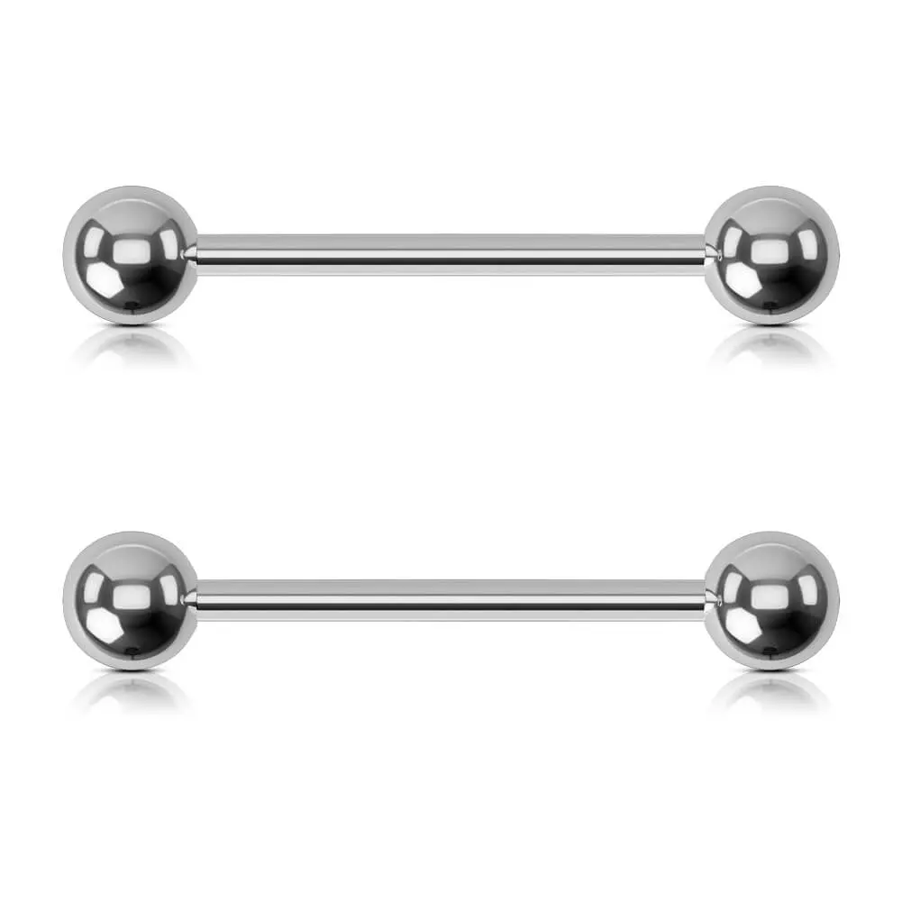 Oufer 2PCS 14G Titanium Internally Threaded Nipple Rings