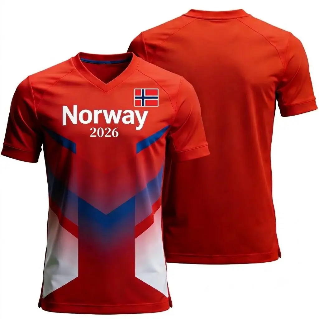 [Hot Today] - Norway 2026 Red Soccer Jersey Shirt, Clean Fan Graphic Sports Tee