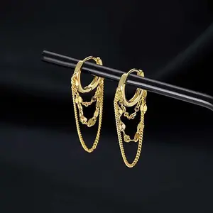 Tassel chain earrings, a pair of simple earrings, jewelry birthday gift for women