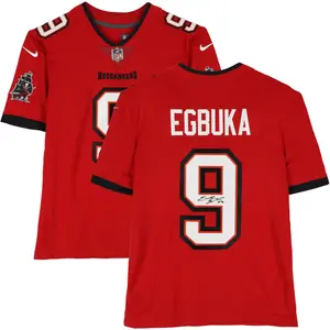 Emeka Egbuka Tampa Bay Buccaneers Autographed Nike Red Limited Jersey - Fanatics Authentic Certified