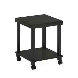 TURN-N-TUBE Espresso 2-Tier Rectangle End Table - Durable, Minimal, Multi-Function Indoor Furniture with Open Shelf, Tool-Free Assembly for Bedrooms, Small Spaces, 2-Tier End Tables, Durable End Tables