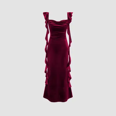 Burgundy Dress Ross - TikTok Shop Burgundy Dress Ross - TikTok Shop