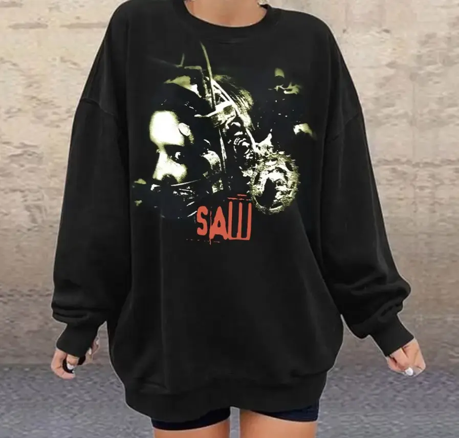 Saw Horror Movie Poster Head Trap Jigsaw Sweatshirt, Vintage Halloween Shirt, Retro Horror Movie Shirt,  Horror Gift