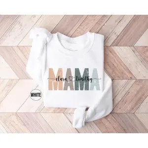 [custom in description] Custom Mama Sweatshirt With Children Names And Date, Personalized Mom Hoodie, Mama To Be Outfit, Baby Announcement Gifts, Mothers Day Gifts