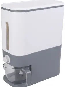 22 Lbs Rice Dispenser with Measuring Cup,Large Rice Container, Food Storage Containers for Rice, Corn,Soybean & Oatmeal,Airtight, Moisture Proof