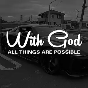 2025 "WITH GOD ALL THINGS ARE POSSIBLE" Car Sticker, Car Styling Decal Classic Christian Automotive Racing Trucks Laptop Decoration