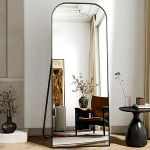 21''x 56'' Rectangular Full-Length Mirror, Modern Wall-Mounted or Leaning Body Mirror for Bedroom, Closet, or Entryway Decor,Black Gold