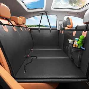 Suitable for Dogs Rear Seat Extender, Waterproof Dog Car Seat Cover for Rear Seat, with Hard Bottom, 2025 Upgraded Material, Scratch-Resistant, Safer, Easy to Use and Clean, Can Bear 400 Pounds