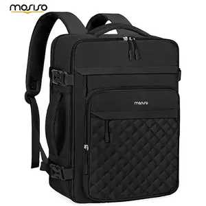 MOSISO Travel Laptop Backpack for Men Women 16-17.3 Inch, Quilted Anti-Theft Carry On Daypack with USB Charging Port & Packing Cubes, Water-Resistant Business College School Work Bag, Fits 16 Inch Laptop – Flight Approved