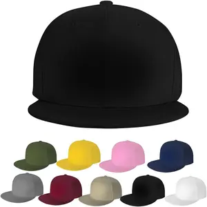 Outdoors & sports Custom Hip Hop Plain Snapback Hats, Personalized Flat Brim Baseball Caps Add Photo Text Logo for Men Women, 18 Colors