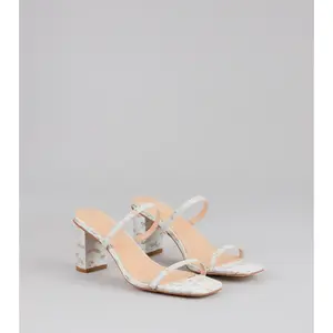 Picnic Chic Floral Strappy Mules