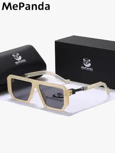 1 Piece MePanda Unisex Rectangular Full Frame Sunglasses Clean-cut Frame Defining Professional Contours UV400