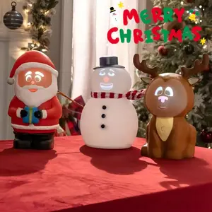 Talking Animated Blink Snowman With Light Up Eyes And Playful Voice For Holiday Home Table Centerpiece Gift Christmas Decorations American Style PLA Material