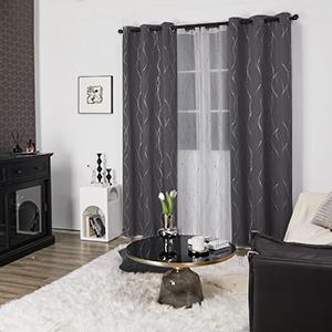 Blackout Curtains (2 Panels) Deconovo Grommet Dots Pattern for Bedroom and Living Room - Thermal Insulated Window Curtains lightblocking curtains Blackout Curtains (2 Panels) Deconovo Grommet Dots Pattern for Bedroom and Living Room - Thermal Insulated Window Curtains lightblocking curtains