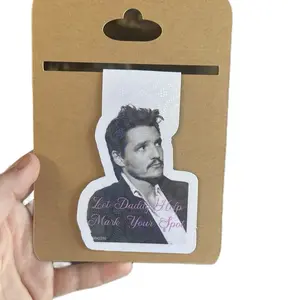 Pedro Pascal Let Daddy Help Magnetic Bookmark - Unique Design with Photo of Pedro Pascal for Book Lovers