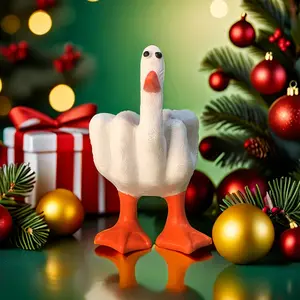 Creative Funny Duck Resin Figurine, Desktop Decoration, Unique Craft Gift Idea, Home Office Decor Accessory, Collectible Room Decor, Fun Animal Sculpture, Resin Animal Sculptures