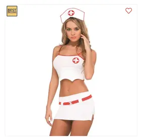 Best Sellers Valentine Cotton Babydoll Nurse Cosplay Costume Sexy and Sensual for Women Plus