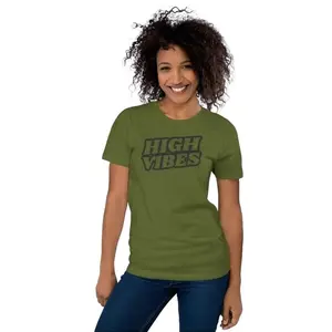 High Vibes Unisex T-Shirt for men and women - Cannabis Themed 420 Weed Apparel