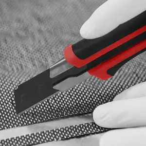 Large Heavy-Duty Craft Knife Tool — Thickened Design, Knob Lock, Black Blade, SK2 Steel, Sharp Cutting Edge, Durable