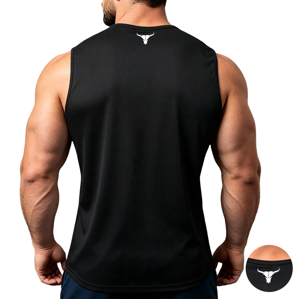 Men’s tank top — men’s athletic tank with animal print on the back, lightweight quick-dry fabric for a cool summer feel, ideal for beach sports and a vacation essential