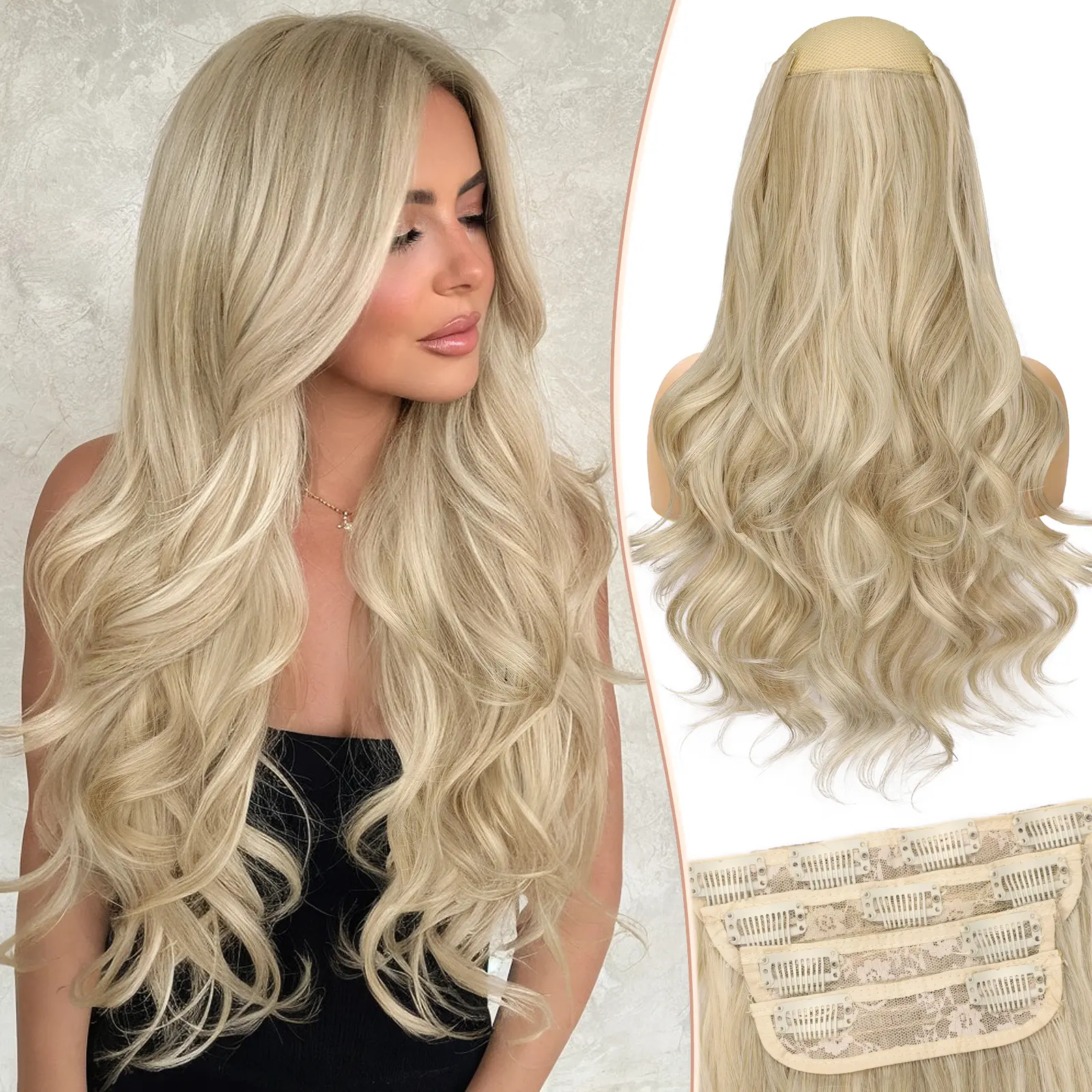 light Brown with Platinum Blonde