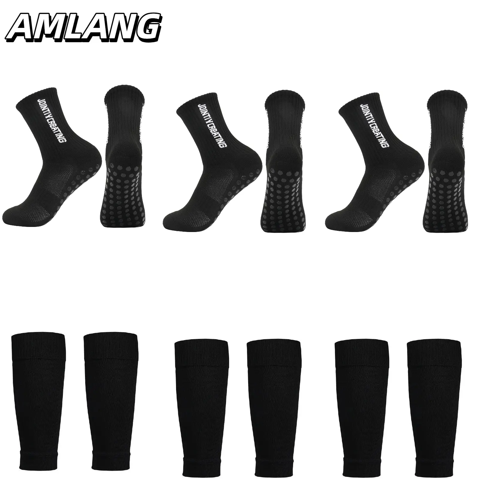 Soccer Socks And Knee Pads Bundle, Anti‑Slip Breathable Protective Gear Set For  Adult Soccer Training And Matches