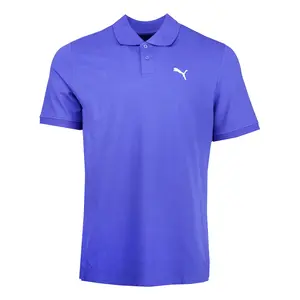 PUMA Mens Essentials Pique Small Logo Short Sleeve Shirt Casual Casual - Blue