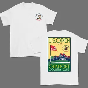 Golf U.S. Open Oakmont 2025 Vintage Graphic Shirt For Men And Women Cotton Apparel Trendy Gift Menswear Clothing Premium Cotton DTG Printing Unisex Design