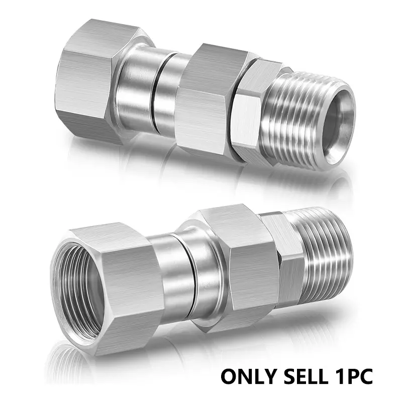 Pressure Washer Swivel Fitting, M22 14mm/15mm Male to M22 Female Swivel Joint, 360 Degree Kink Free Flexible swivel Fitting Hose Connector, Water Hose Connector