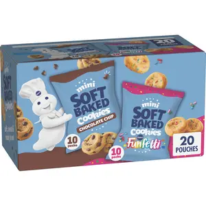 Pillsbury Chocolate Chip and Funfetti Mini Soft Baked Cookies 20 Count