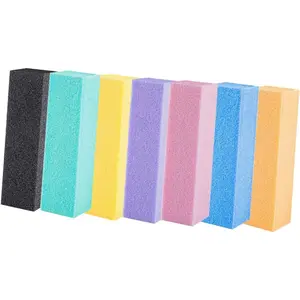 7Pcs Colorful Sponge Nail Trimming Files Lightweight Manicure Accessories for Home Salon Use Easy to Carry Nail Buffers for Beginners and Professionals Random Color