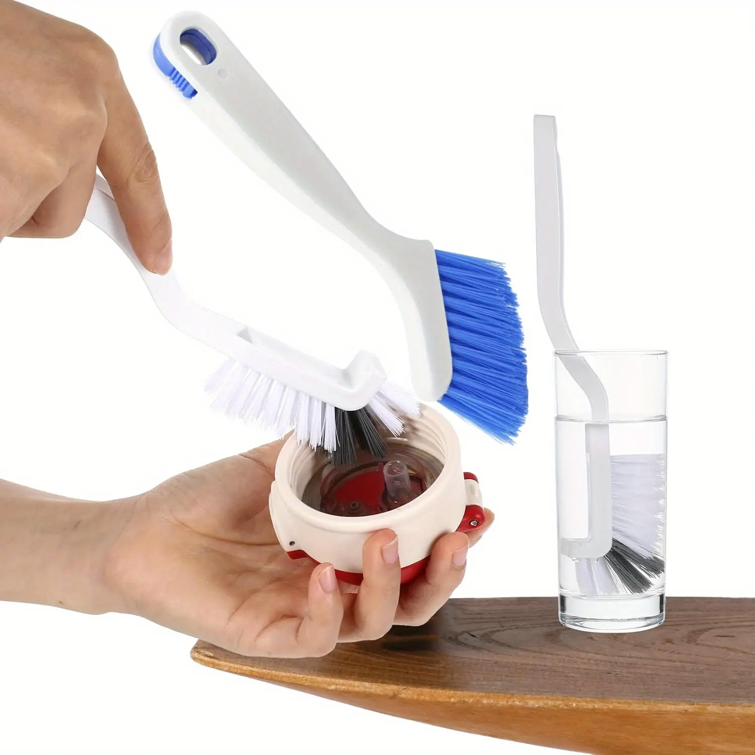 2pcs Household Small Cleaning Brush Set Multifunctional Edge Corner Crevice Bathroom Sliding Door or Window Cleaning Brush Cleaning Supplies Tool Kitchen