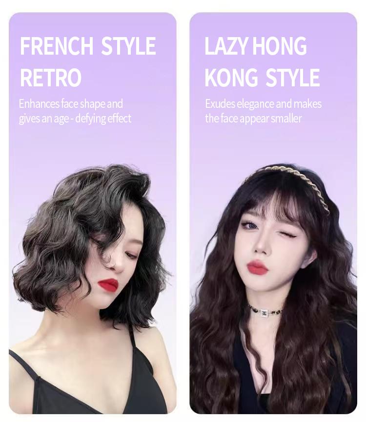 V-Shaped Clip - 30-second fast heat-up, ergonomic lightweight curling iron Multifunctional Styler hair straightener