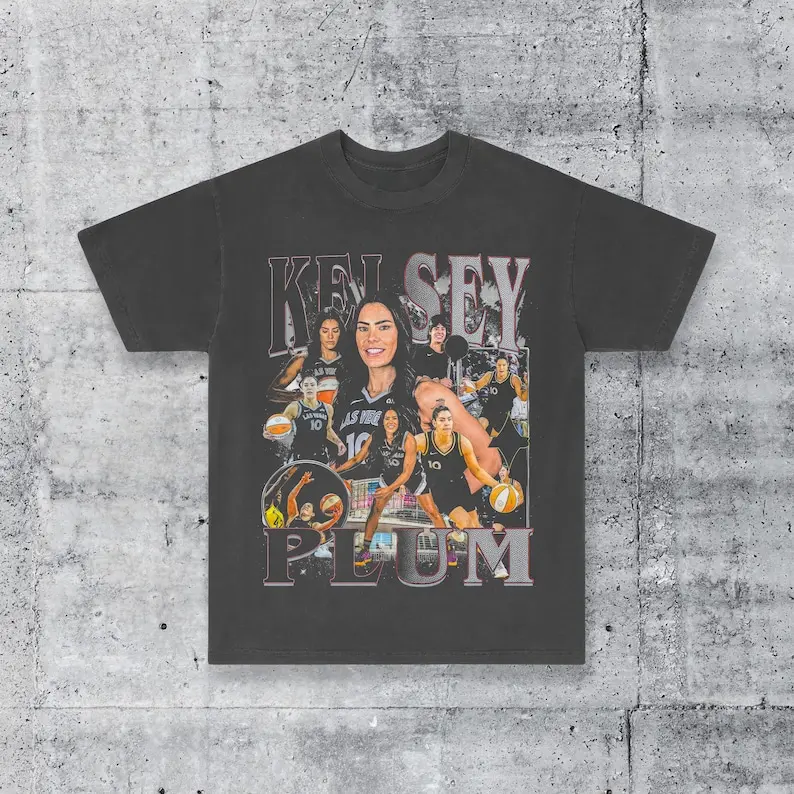 Kelsey Plum Las Vegas Women's Basketball Ace Streetwear Heavyweight T-Shirt - ShakaWear or  T-Shirt