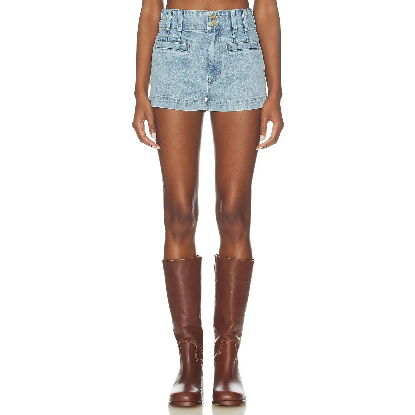 Show Me Your Mumu Pacifica Shorts in Slate Indigo