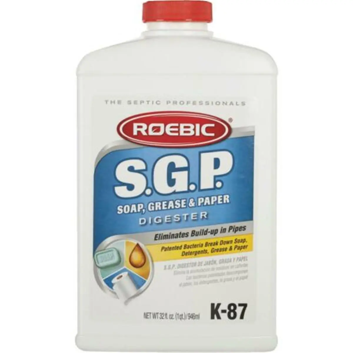 212 MAIN 32oz Professional Strength Bacterial Soap Digester - Powerful Multifunctional All-Purpose Drain & Septic Cleaner, Office Desk Organization & Maintenance Household Cleaner, Powerful Cleaner, Multifunctional Cleaner
