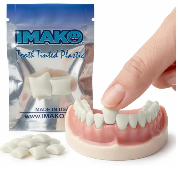 Imako Tooth Tinted Plastic - Natural Color - Temporary Tooth - Made in USA