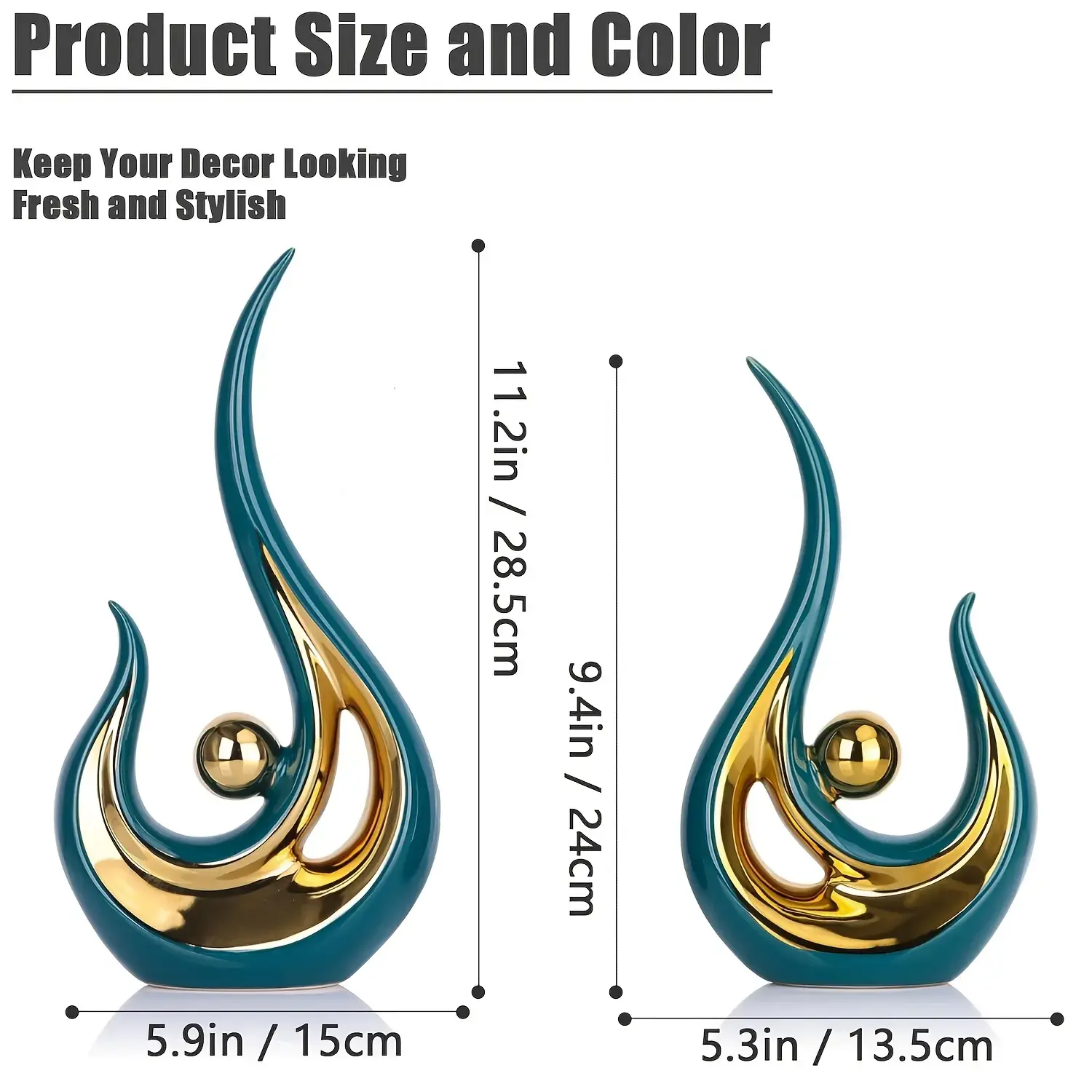 Two piece Set   Green Golden