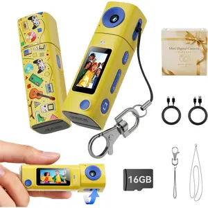 Digital Camera: Digital  with 16GB Card,   Camera with 270? Rotating Lens, 400mAh  Portable Small Cameras with Elegant  Box for Travel,,Gifts