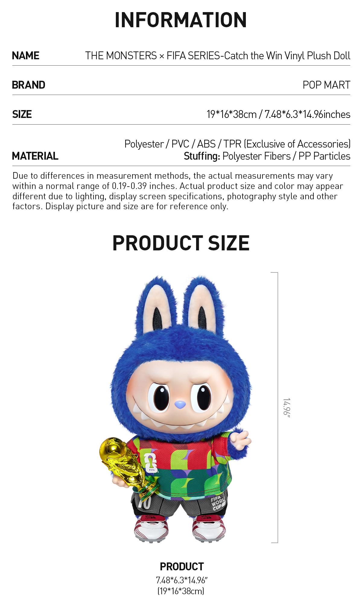 [Spanish] – 【Nuevo - Almacén en EE. UU.】POP MART THE MONSTERS × FIFA SERIES – Muñeco de Vinilo y Peluche Catch the Win
